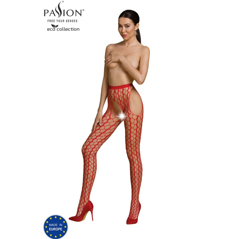 Passion Eco Collection Bodystocking S007 – Sustainable Allure in Red