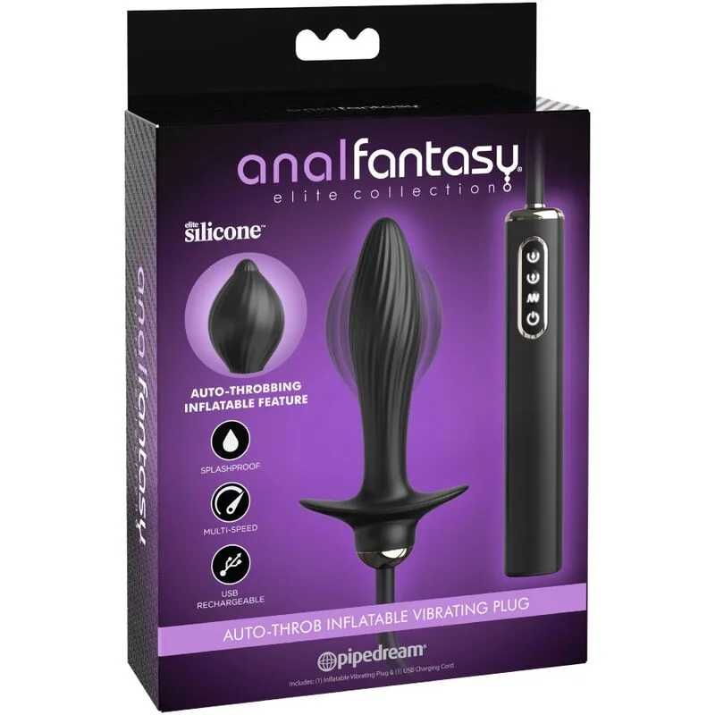 Anal Fantasy Elite Collection - Uppblåsbar Plugg & Auto-Throb Vibrator