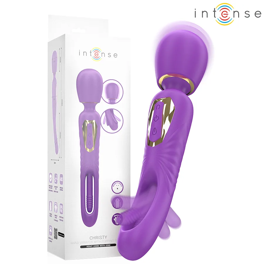 Intense - Christy Vibrerande Wand med Oscillerande Stimuleringstunge