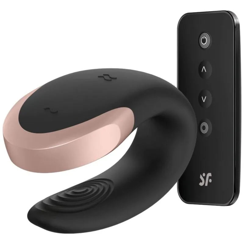 Satisfyer Double Love Luxury Parvibrator med App & Fjärrkontroll – Svart