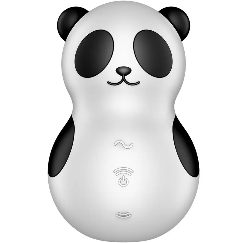 Satisfyer Pocket Panda Klitoris Luftpulsstimulator & Vibrator – Svart och Vit