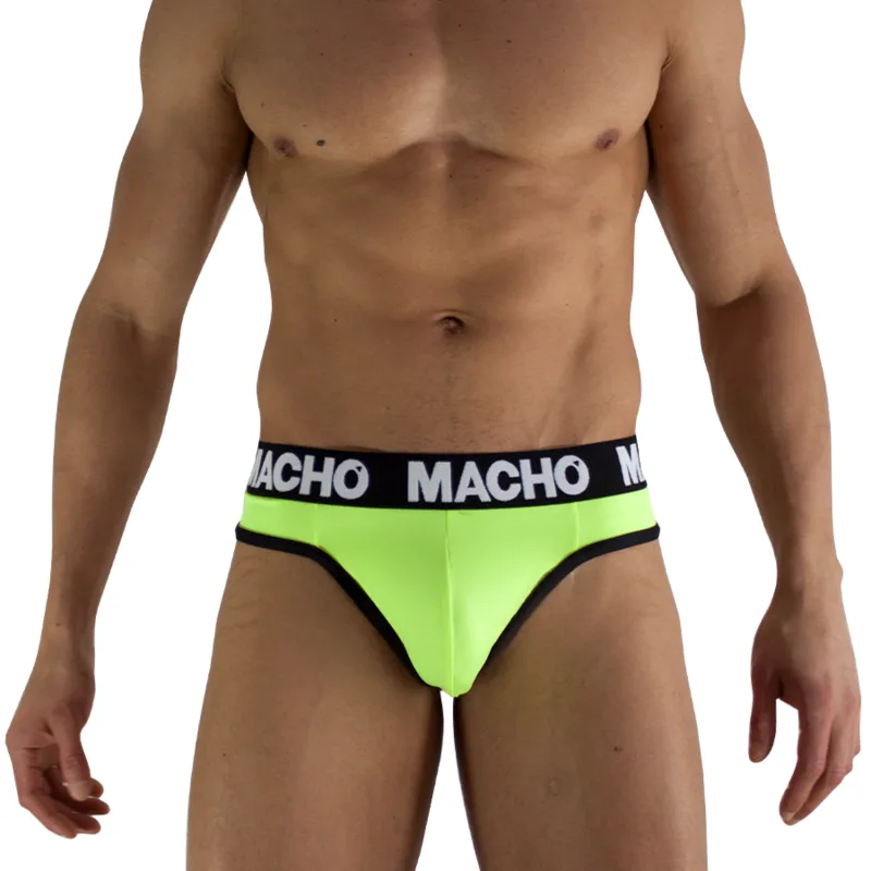 Macho MTG001 Herr Fluorescerande Gul Anatomisk Tanga