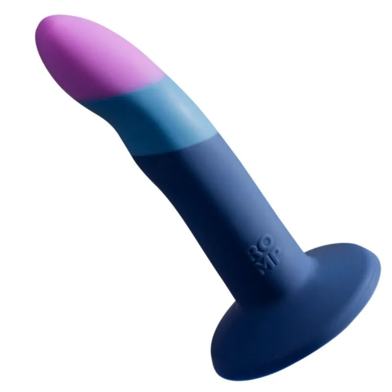 Romp Piccolo Kroppssäker Silikonsdildo med Trefärgad Sugkoppsbas – 14 cm