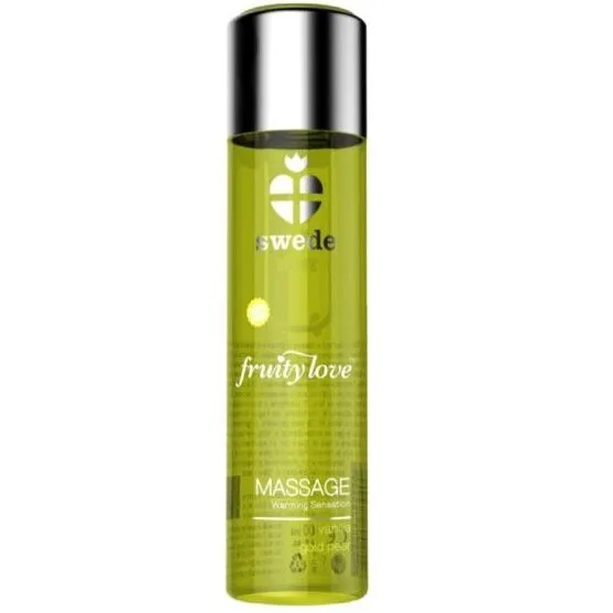 Swede Fruity Love Värmande Massageolja – Vanilj & Guldpäron | 60 ml
