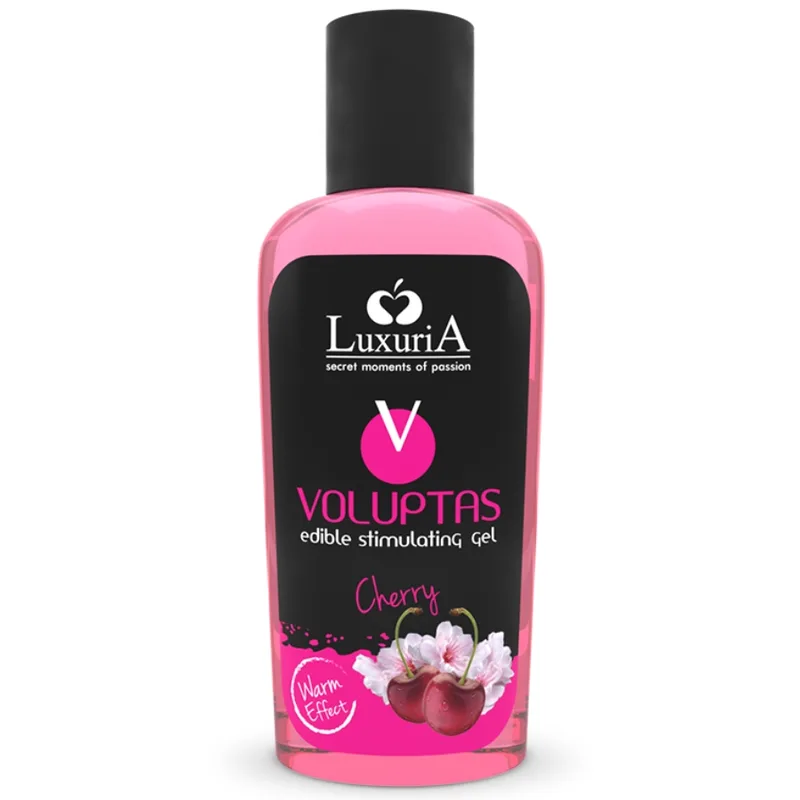 Intimateline Luxuria - Voluptas Ätbar Värmande Massagegel med Körsbärssmak - 100 ml
