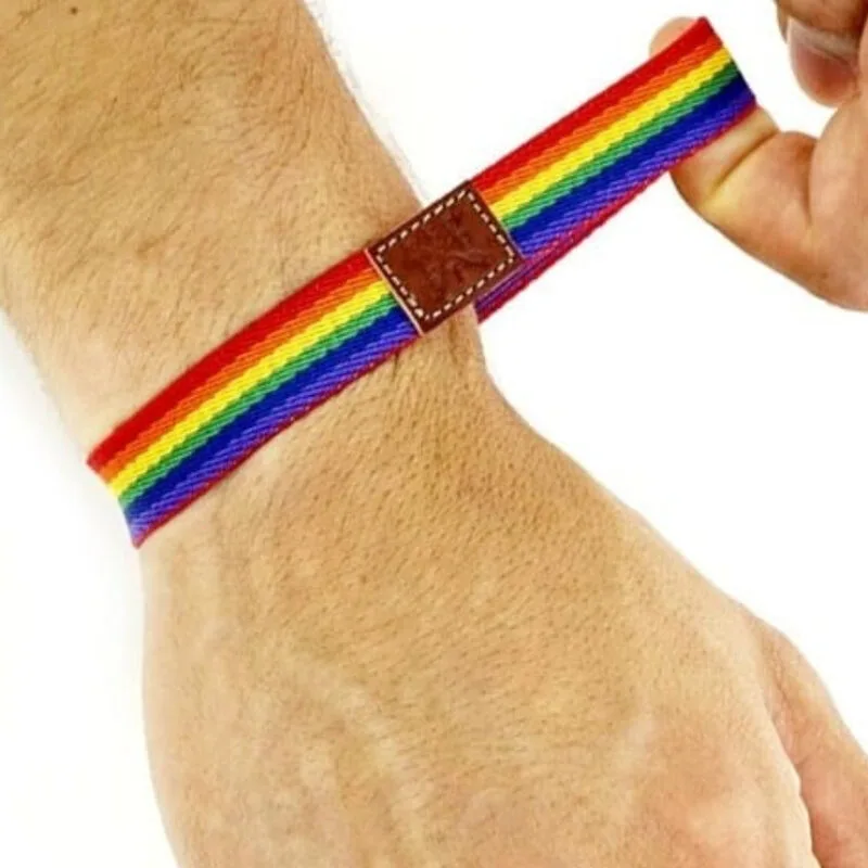 Pride - Lyxigt Justerbart Gummiarmband i Pridefärger