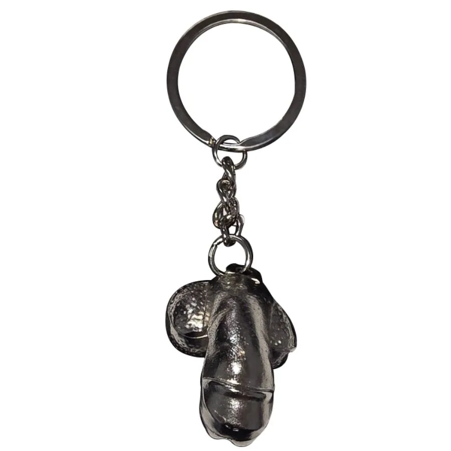 Diablo Picante – Silverfärgad Nyckelring i Metall med Penisform – Noveltyaccessoar