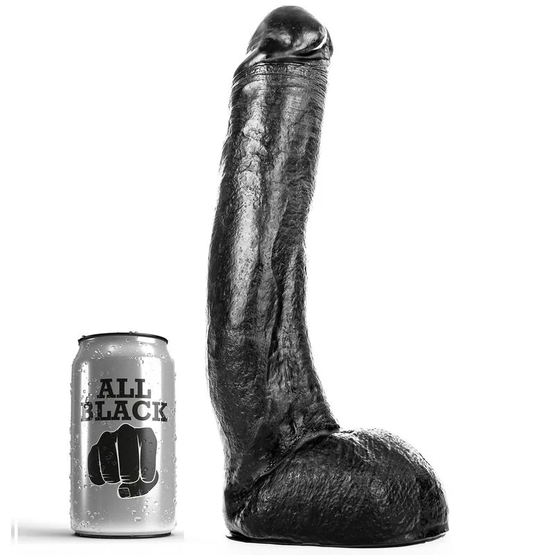 All Black – Böjd Realistisk Dildo 29 cm