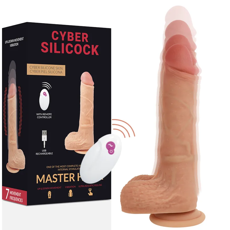 Cyber Silicock - Remote Control Realistic Vibrating Dildo "Master Huck" - 20.9 cm Length - 4 cm Diameter