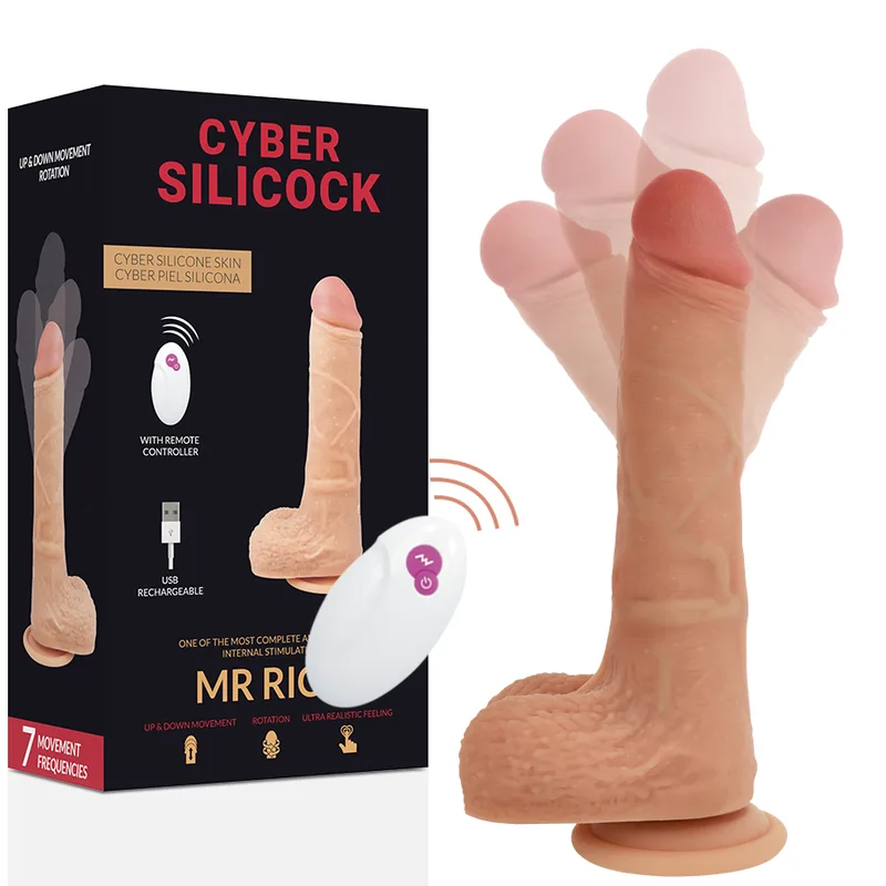 Cyber Silicock - Remote Control Realistic Vibrator "Mr Rick" | 20.9 cm Total Length | 4 cm Diameter
