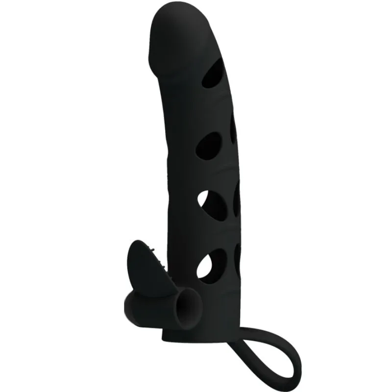 Pretty Love - Vibrerande penisärm i silikon med klitorisstimulering, 15,2 cm