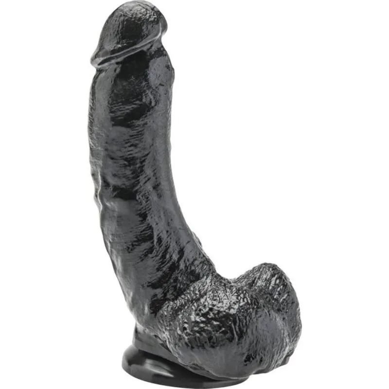 Get Real Realistisk Dildo 20,5 cm med Anatomisk Testikelbas – Svart