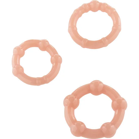 Seven Creations – Set med tre silikonpenisringar