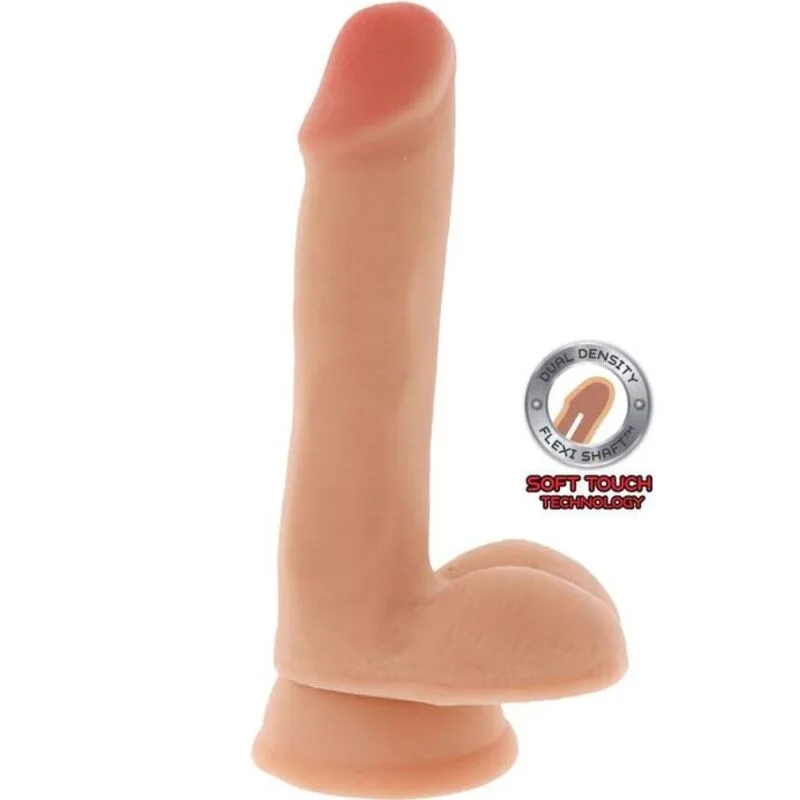 Get Real - Dual Density Dildo 17 cm Med Testiklar - Hudton