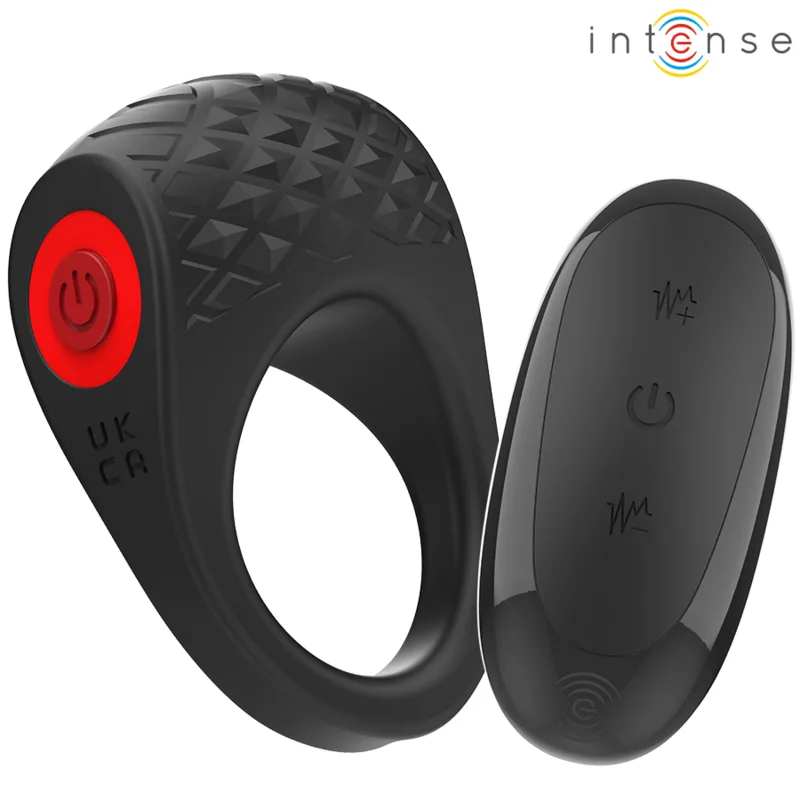 Intense - Clover Vibrating Penis Ring with Remote Control | 10 Vibration Modes | Black