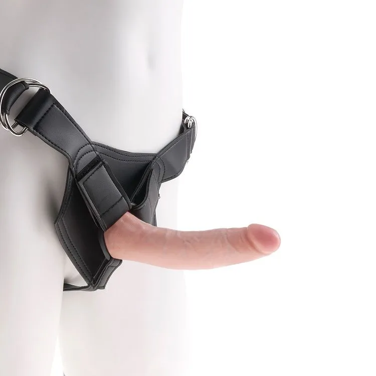 King Cock - Strap-On Harness with Realistic Penis in Natural, 17.8 cm