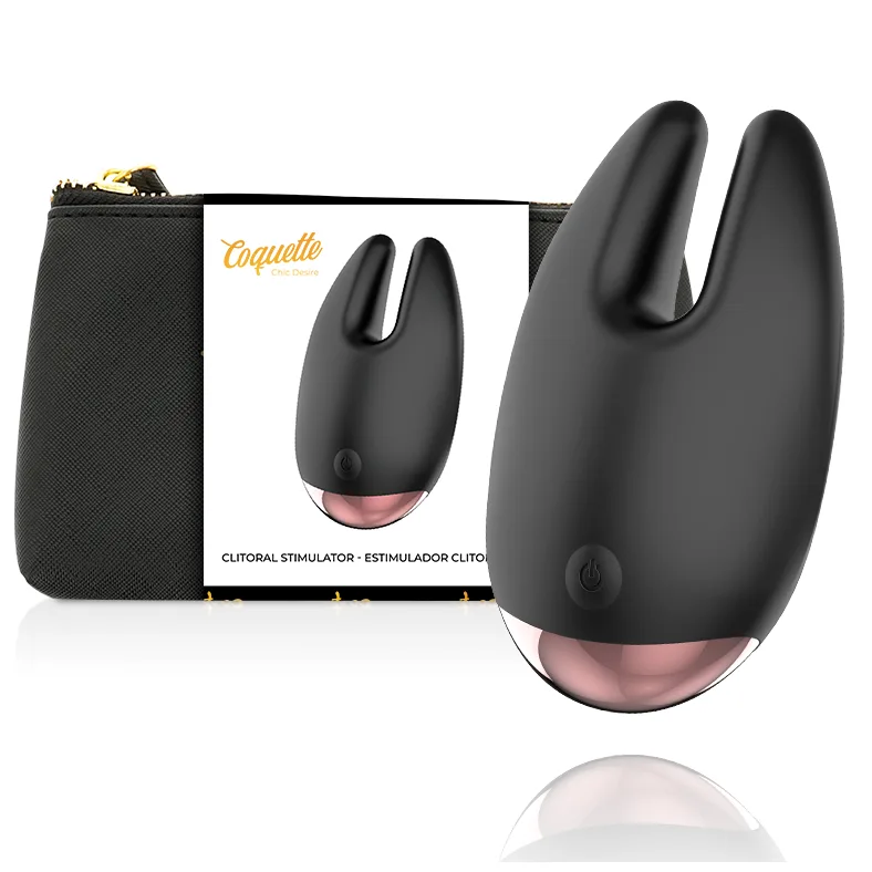 Coquette Chic Desire Rechargeable Clitoral Stimulator – Black & Gold