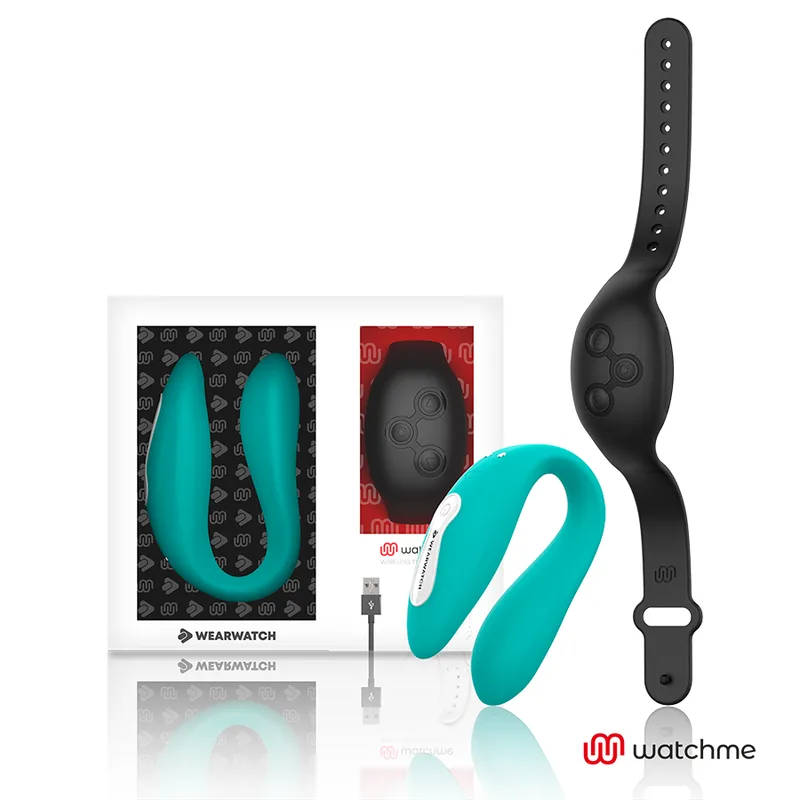 Wearwatch Dual Technology Vibrator Watchme – Aquamarine / Jet Black