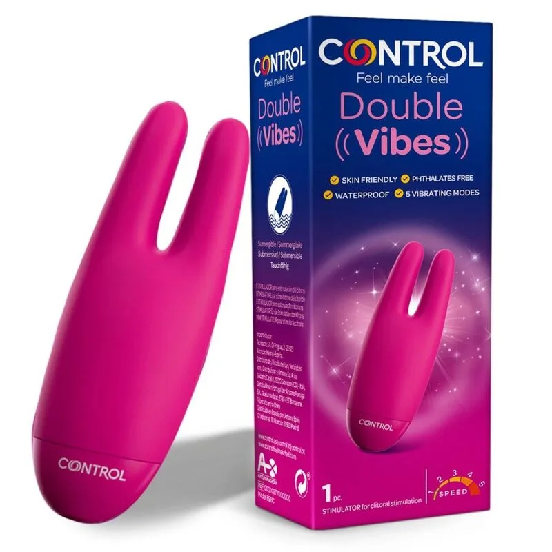 Control Double Vibes Dubbelhovad Stimulator för Klitoris & Erogena Zoner