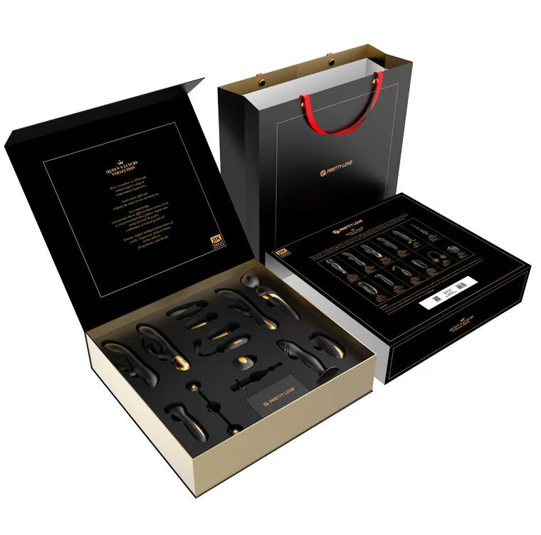 Pretty Love - Queens Luxury Collection Black & Gold Deluxe 12-Delar Njutningskit