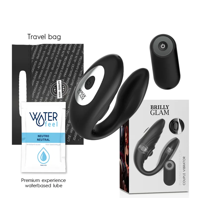 Brilly Glam - Couples Dual-Motor Pulsating & Vibrating Remote Control Vibrator