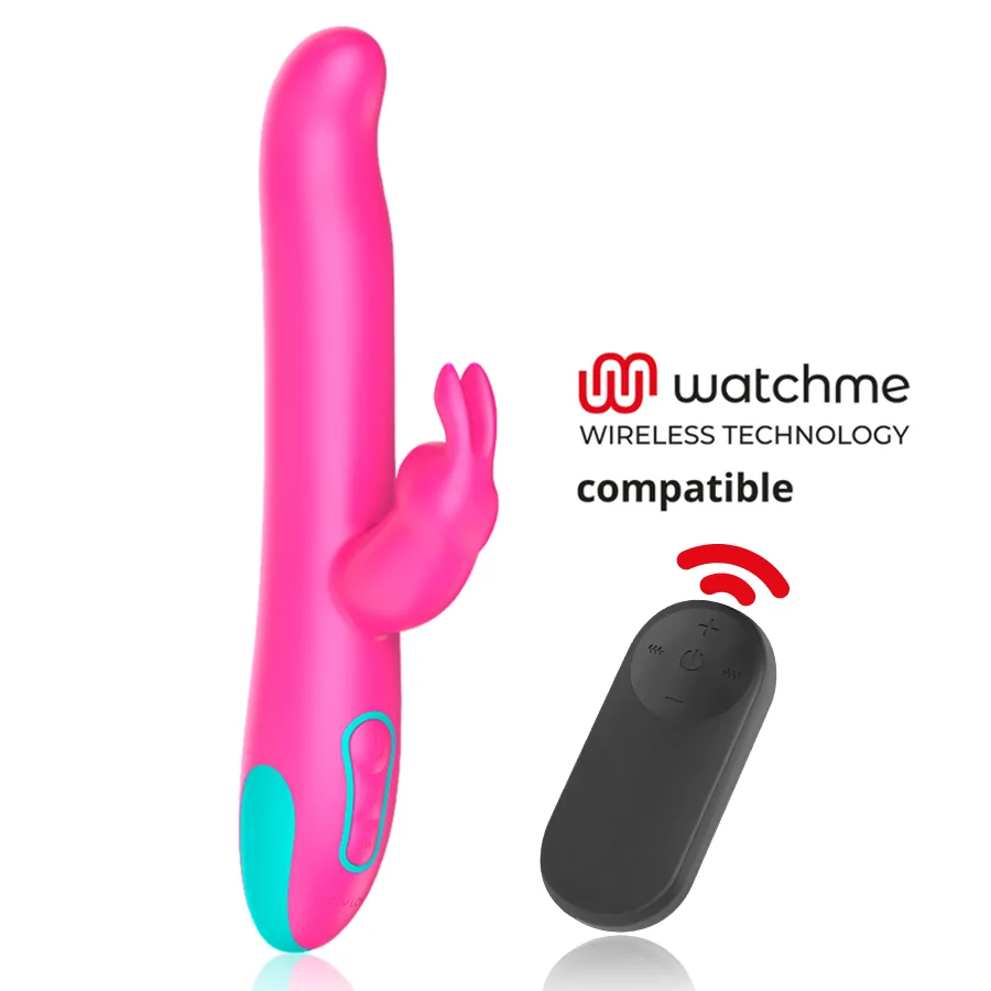 Happy Loky Pluto Rabbit Vibrator & Rotator med Watchme trådlös fjärrkontroll