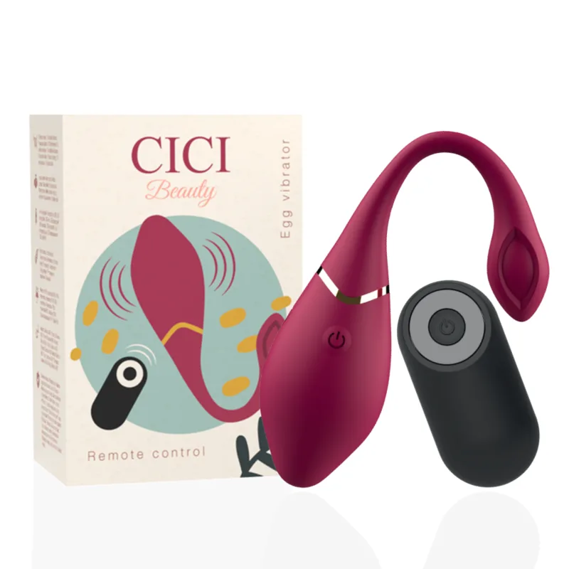 Cici Beauty Premium Silikon Fjärrkontroll Äggvibrator för G-punktsstimulering