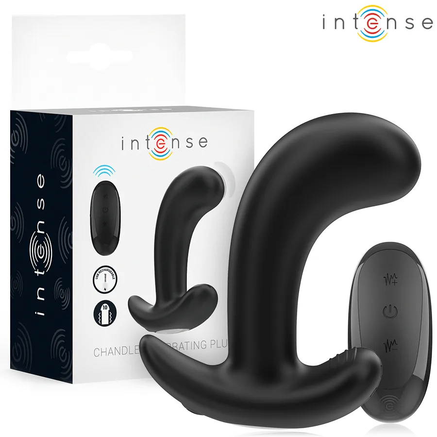 Intense - Chandler Vibrating Anal Plug | 10 Vibration Modes | Remote Control | Black