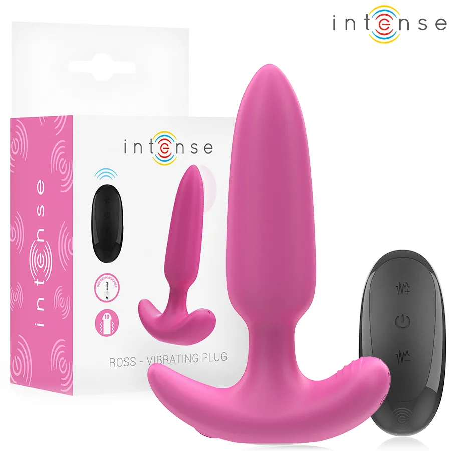 Intense - Ross Vibrating Anal Plug | 10 Vibration Modes | Pink | Remote Control