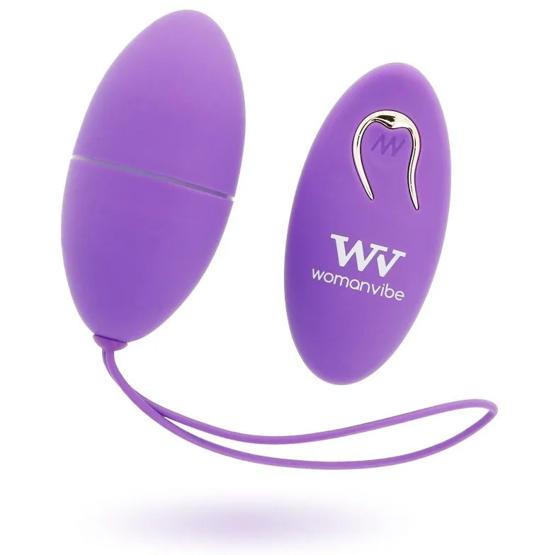 Womanvibe Alsan Silicone Remote Control Vibrating Egg – Purple