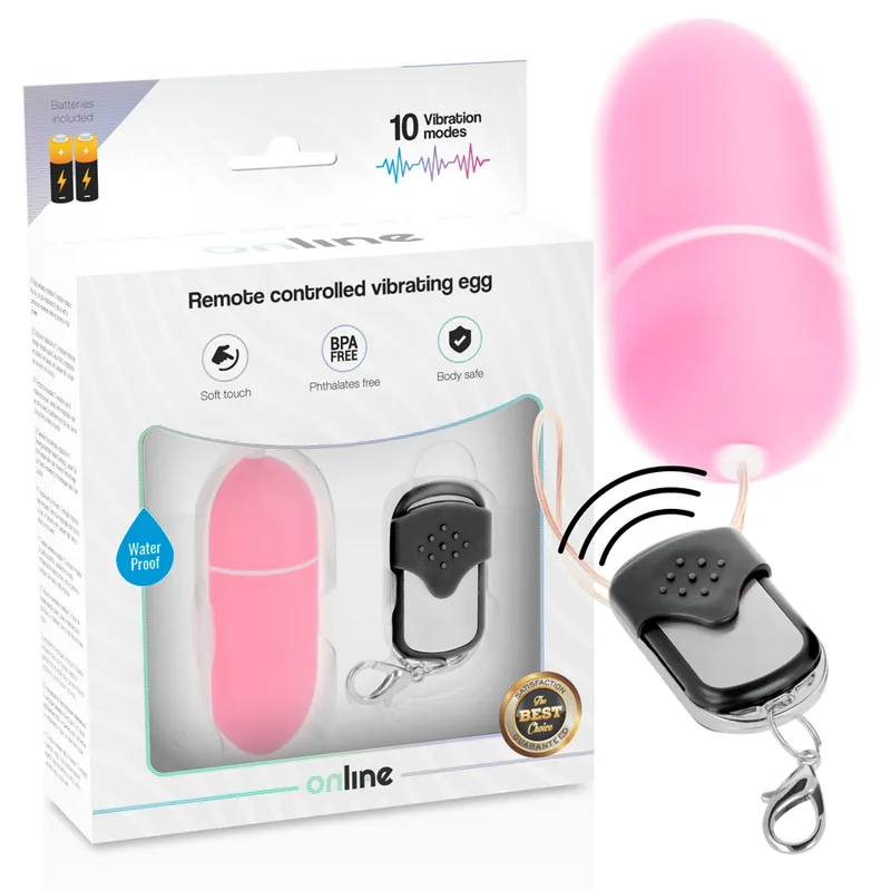 Online - Remote Control Vibrating Egg Large - Pink