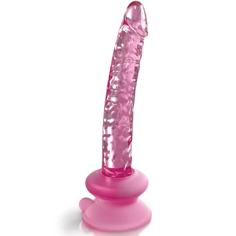 Icicles No. 86 Realistic Glass Dildo with Removable Silicone Suction Cup Base