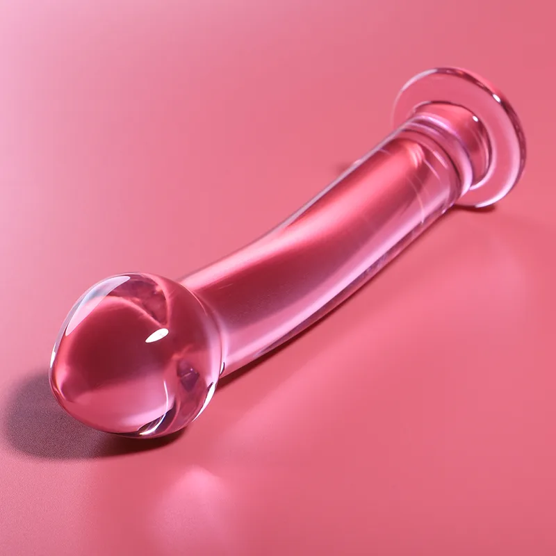 Nebula Series by Ibiza – Modell 11 Borosilikatglas Dildo | Rosa | 16 cm Längd | 3 cm Diameter