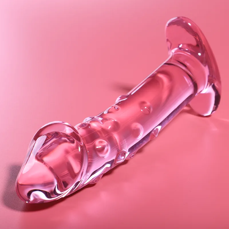 Nebula Series by Ibiza - Modell 19 Borosilikatglas Dildo | Rosa | 18,5 cm Längd | 4 cm Diameter