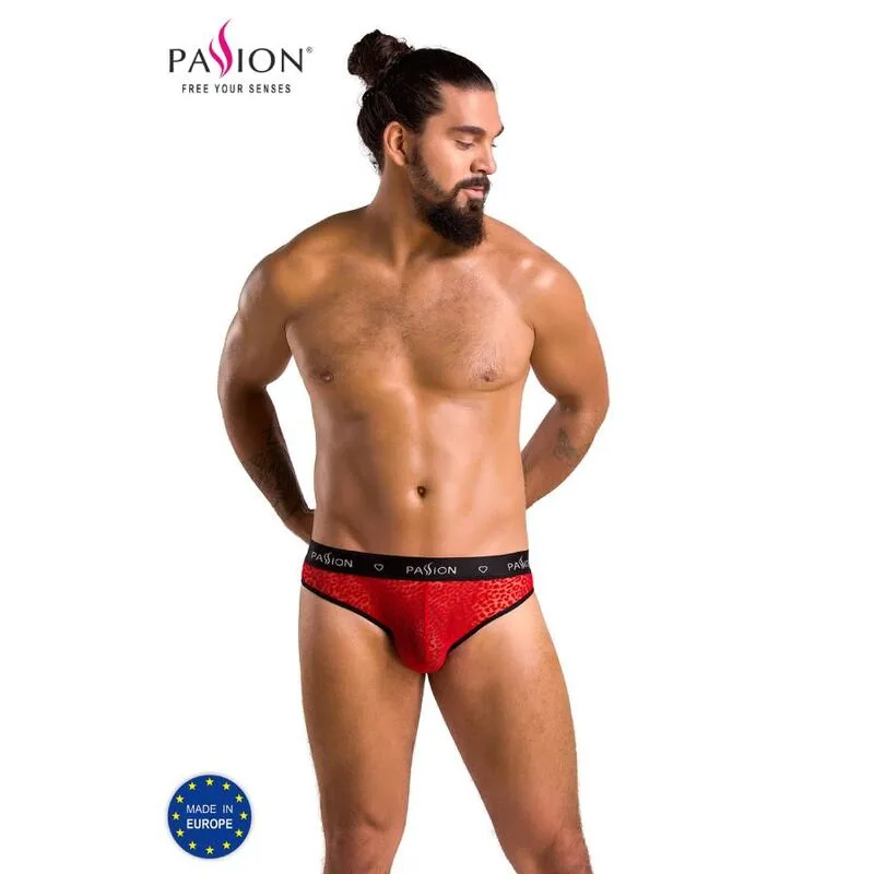 Passion 031 Men's Slip Micro Briefs in Red – Size L/XL