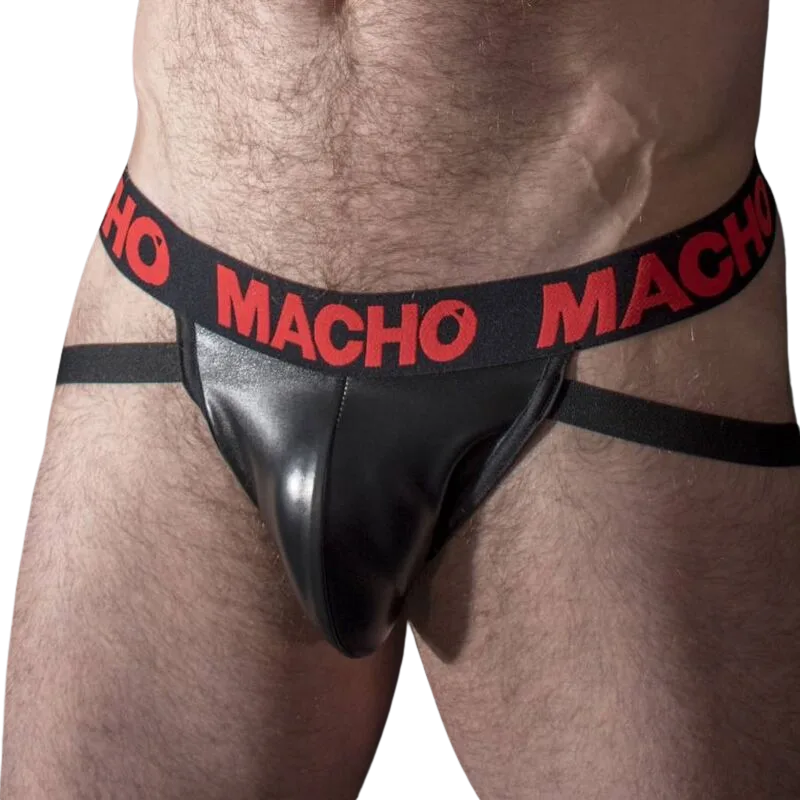 Macho MX25RC Jock Strap Röd Konstläder - Storlek S
