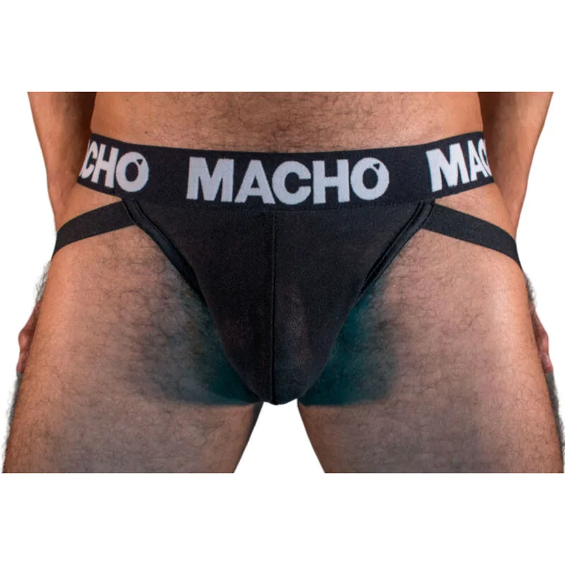 Macho MX25NN Semi-Transparent Jockstrap – Black, Size XL