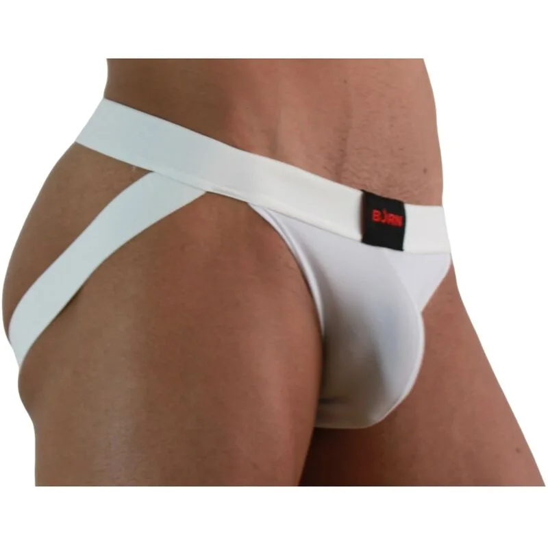 Burn - 007 Jock Lycra, Vit, Storlek S – Designerjockstrap för män