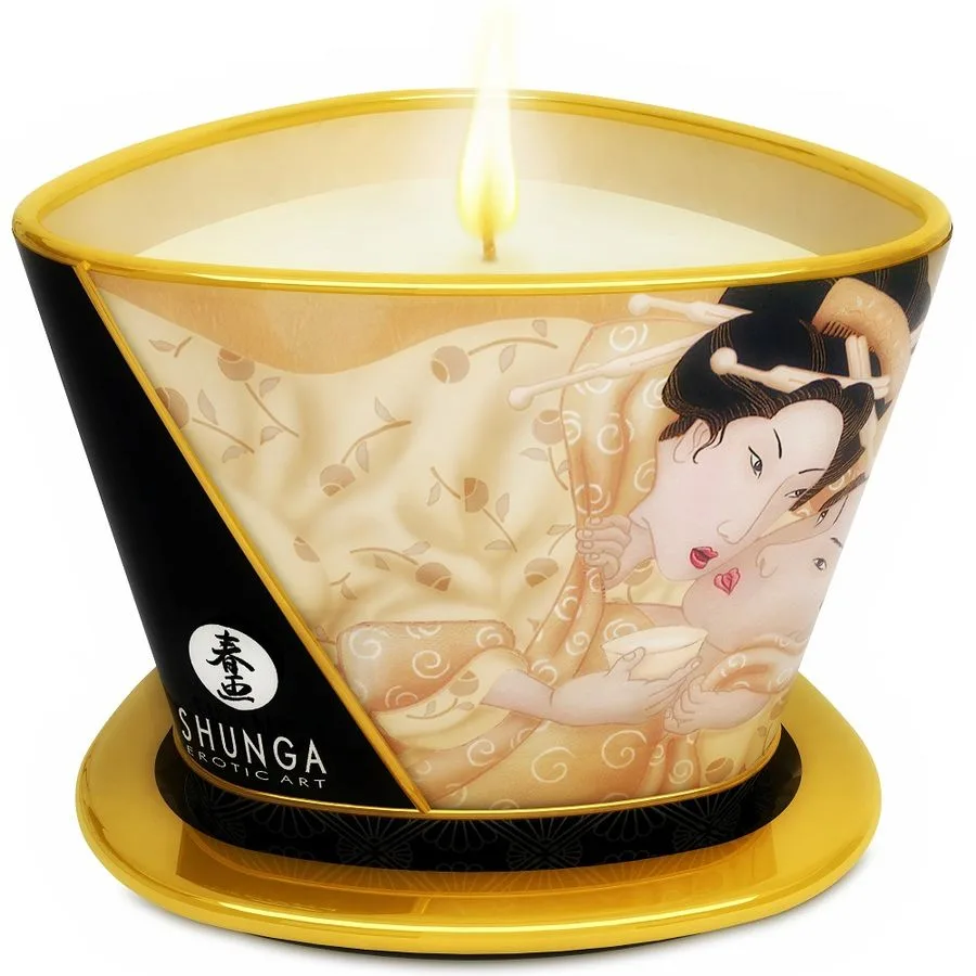 Shunga - Mini Caress by Candlelight Vanilla Massageljus 170ml