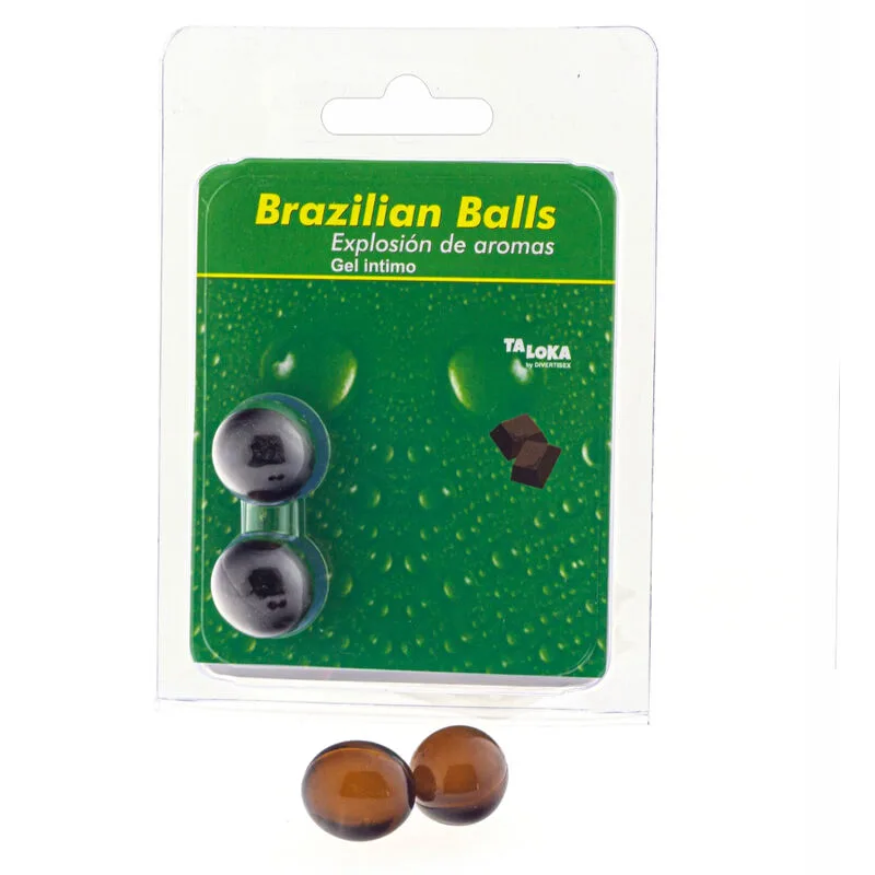 Taloka - 2 Brasilianska Massagebollar med Choklad Intimgel