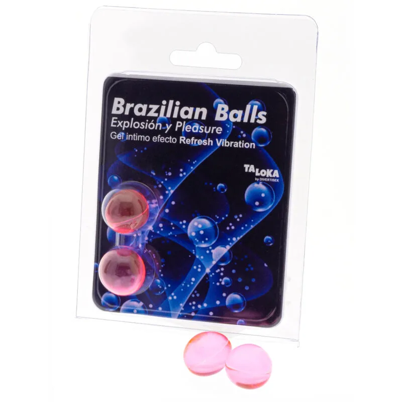 Taloka - 2 Brazilian Pleasure Balls with Refreshing Vibrating Stimulation Gel