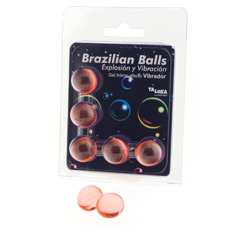 Taloka - 5 Brazilian Pleasure Balls | Vibrating-Effect Arousal Gel