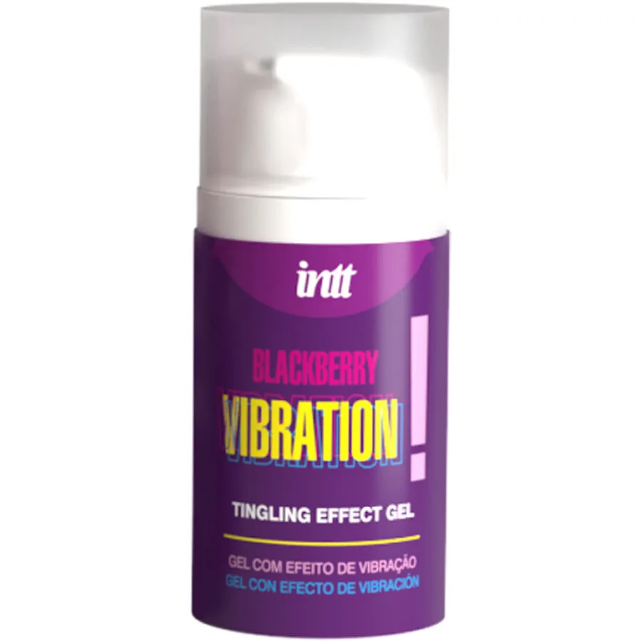 Intt Releases – Kyssbar Flytande Vibrerande Gel | Björnbärssmak | 15 ml