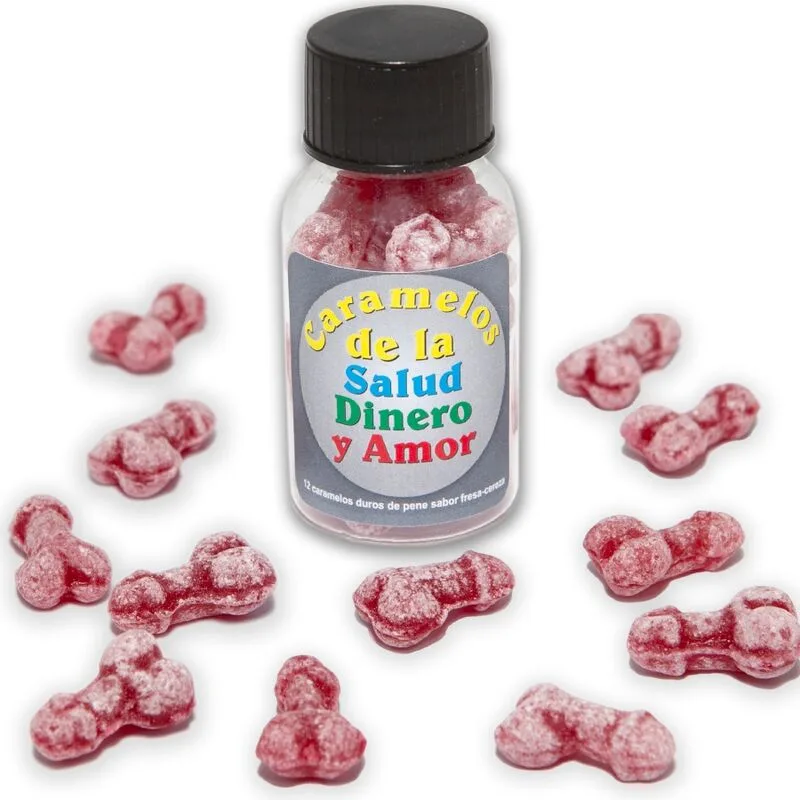 Diablo Picante - Penisformade Festgodis i Jordgubb & Körsbärssmak | Förpackning med 12