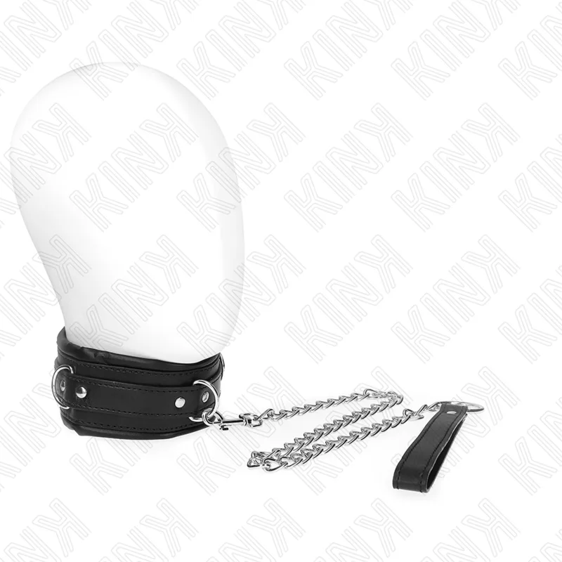 Kink - Tungt Halsband med Bältesknäppning 65 CM | Modell 4 | Justerbart 36,5–50 CM