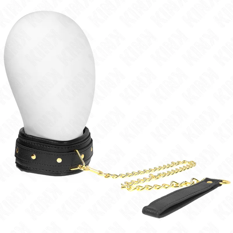Kink Justerbart Halsband i Konstläder med Skumfodrad Rem – Modell 1 (37–54 cm x 3 cm)