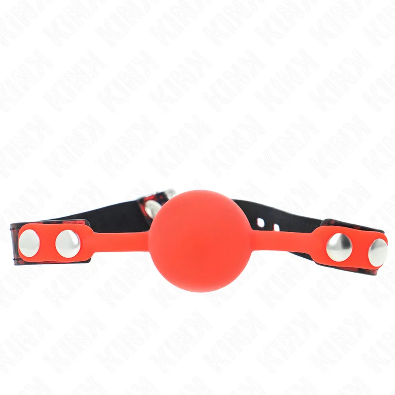 Kink Model 2 Silikon Ballgag med Säkerhetslås – 4 cm Boll, 60 x 2 cm Rem