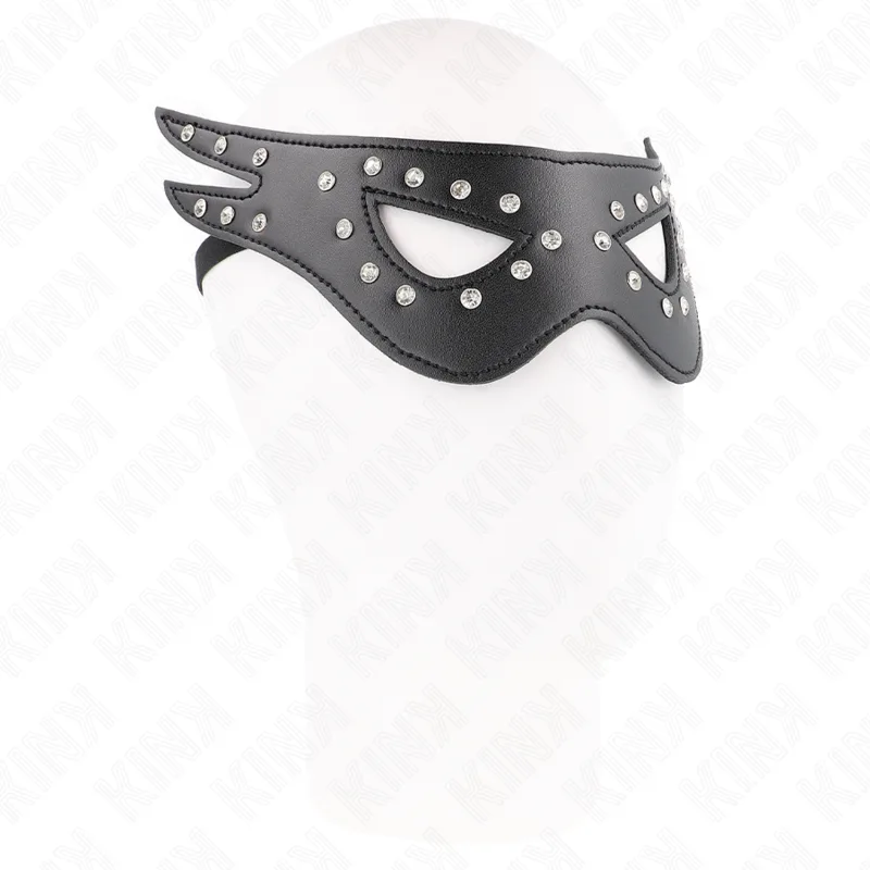 Kink Leatherette Rollspel Ansiktsmask - Modell 2 (27 x 13 cm)