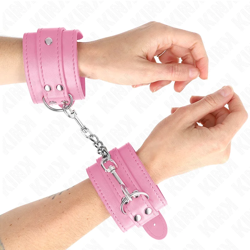 Kink Simple Handledsrestriktioner – Justerbara Rosa Manschetter (20–23 cm x 5,5 cm)