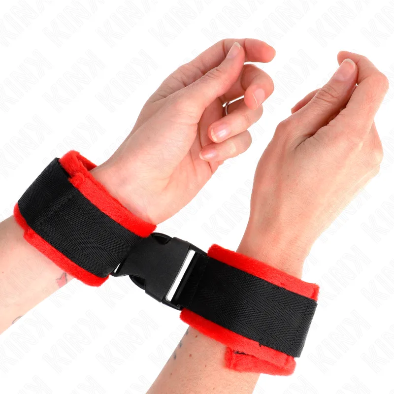 Kink Nylon Bind Hook & Loop Justerbara Handledsrestrainer – Svart, Modell 1 (25–35 cm x 6 cm)